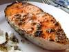 Chum salmon with spices, baked in the oven